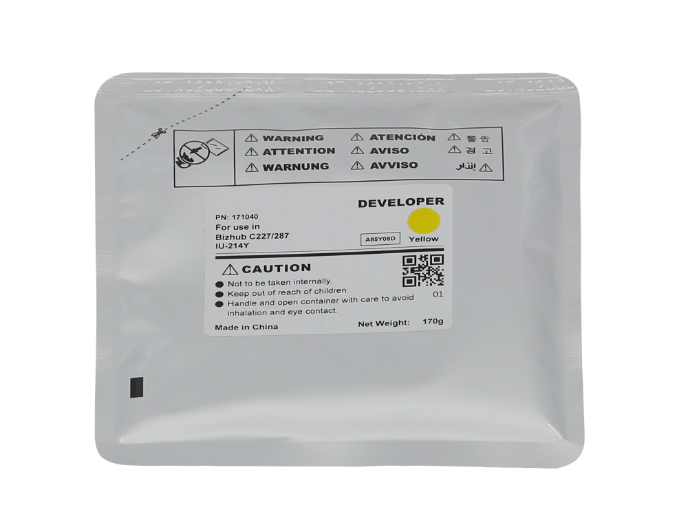 Девелопер IU-214Y для KONICA MINOLTA Bizhub C227/C287 (CET) Yellow, 170г, 90000 стр., CET171040