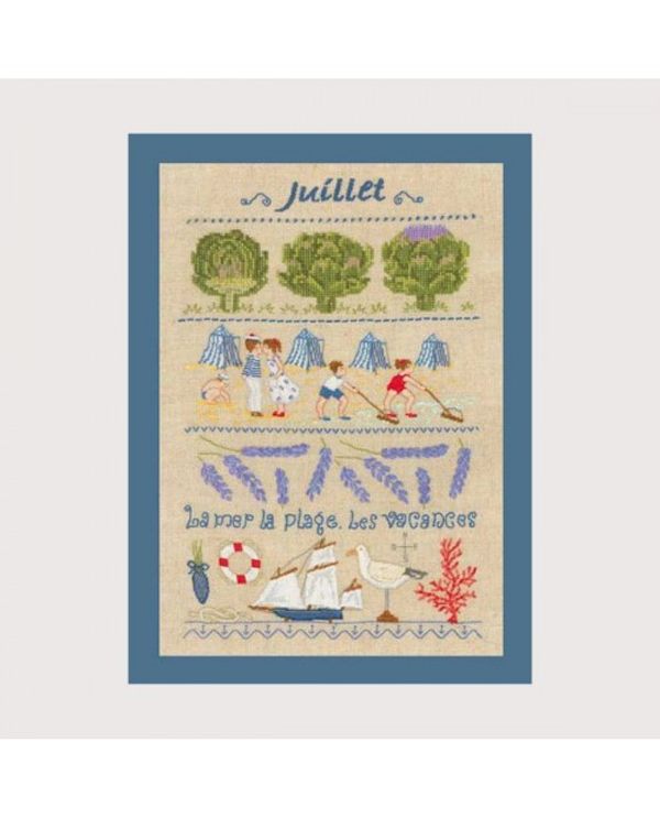 Набор для вышивания нитками Le Bonheur des Dames, Juillet (Июль), 18х28 см