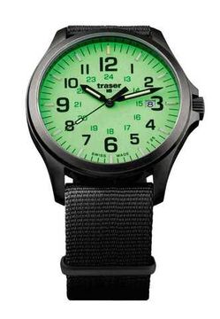 Швейцарские тактические часы Traser P67 OFFICER PRO GUNMETAL Lime 107431