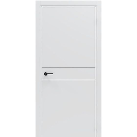 Цена на Межкомнатная дверь Porta-52 4AB алюминиевая кромка чёрная Shellac White глухая Купить Межкомнатная дверь Porta-52 4AB алюминиевая кромка чёрная Shellac White глухая