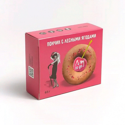 Пончик с лесными ягодами Raw to Go, 65 г