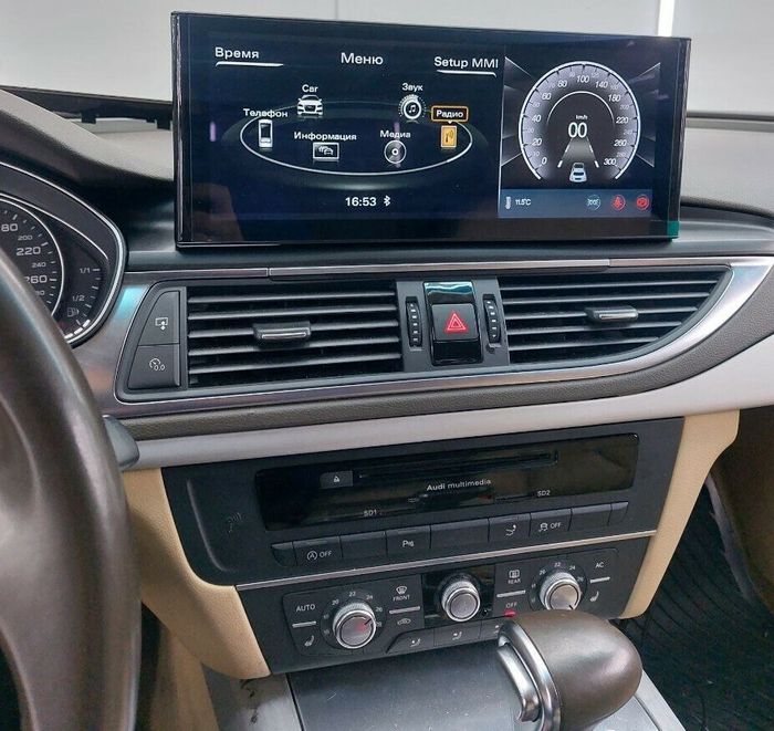 Магнитола для Audi A6/A7 2011-2015 (штатный экран 8") - RDL-8506-12 монитор 12.3" на Android 13, Быстрая, CarPlay, 4G SIM-слот