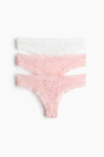 Кружевные трусы Brazilian, 3 шт. - H&M
