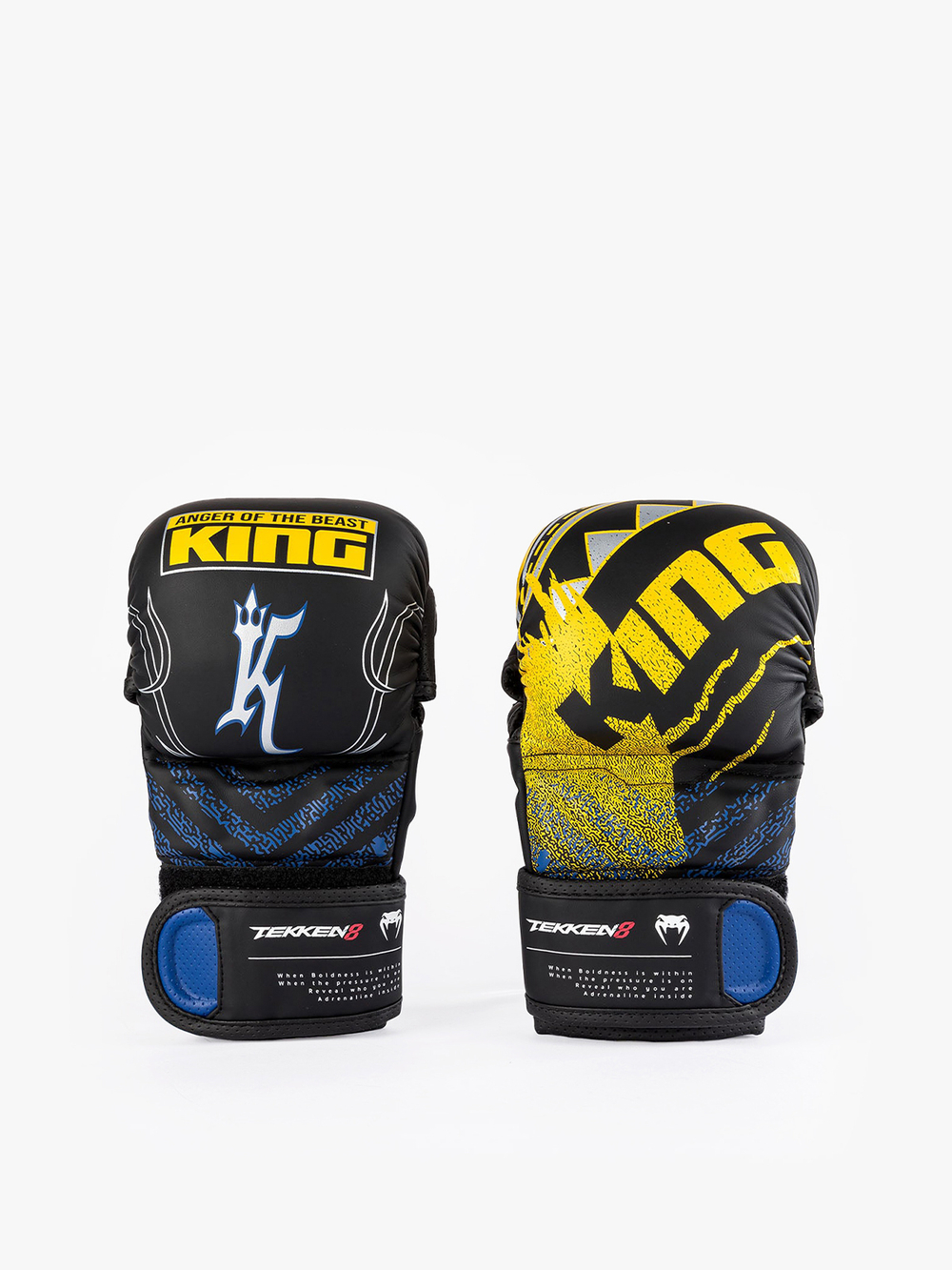 Перчатки ММА Venum x Tekken 8 King Black/Yellow