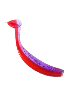 Приманка ZUB-IZI 165мм(6,5")-4шт, (цвет 021) фиолетовый верх - красный низ