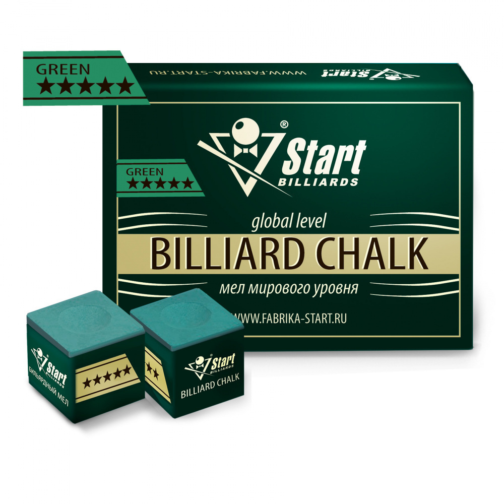Мел Startbilliards 5 звезд зеленый (12шт)