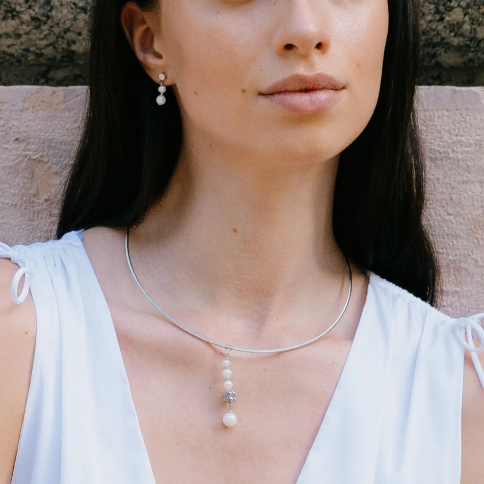 Серьги Coeur de Lion White-Silver 1137/21-1417
