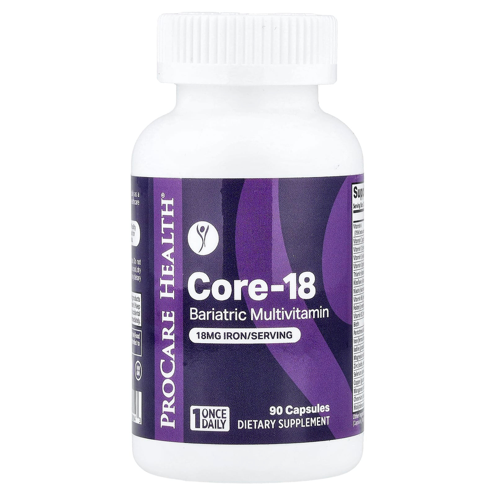 ProCare Health, Core 18, бариатрические мультивитамины, 90 капсул