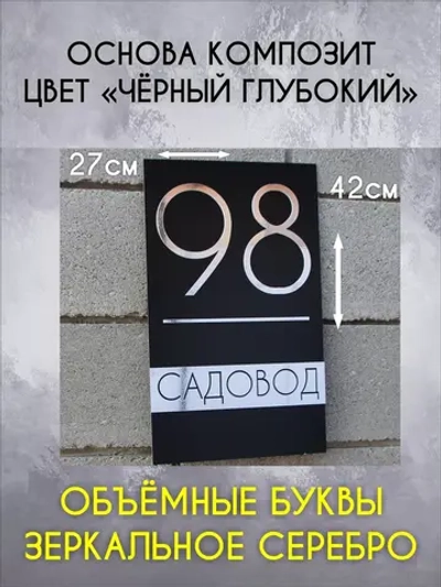 Адресная табличка на дом объемные буквы