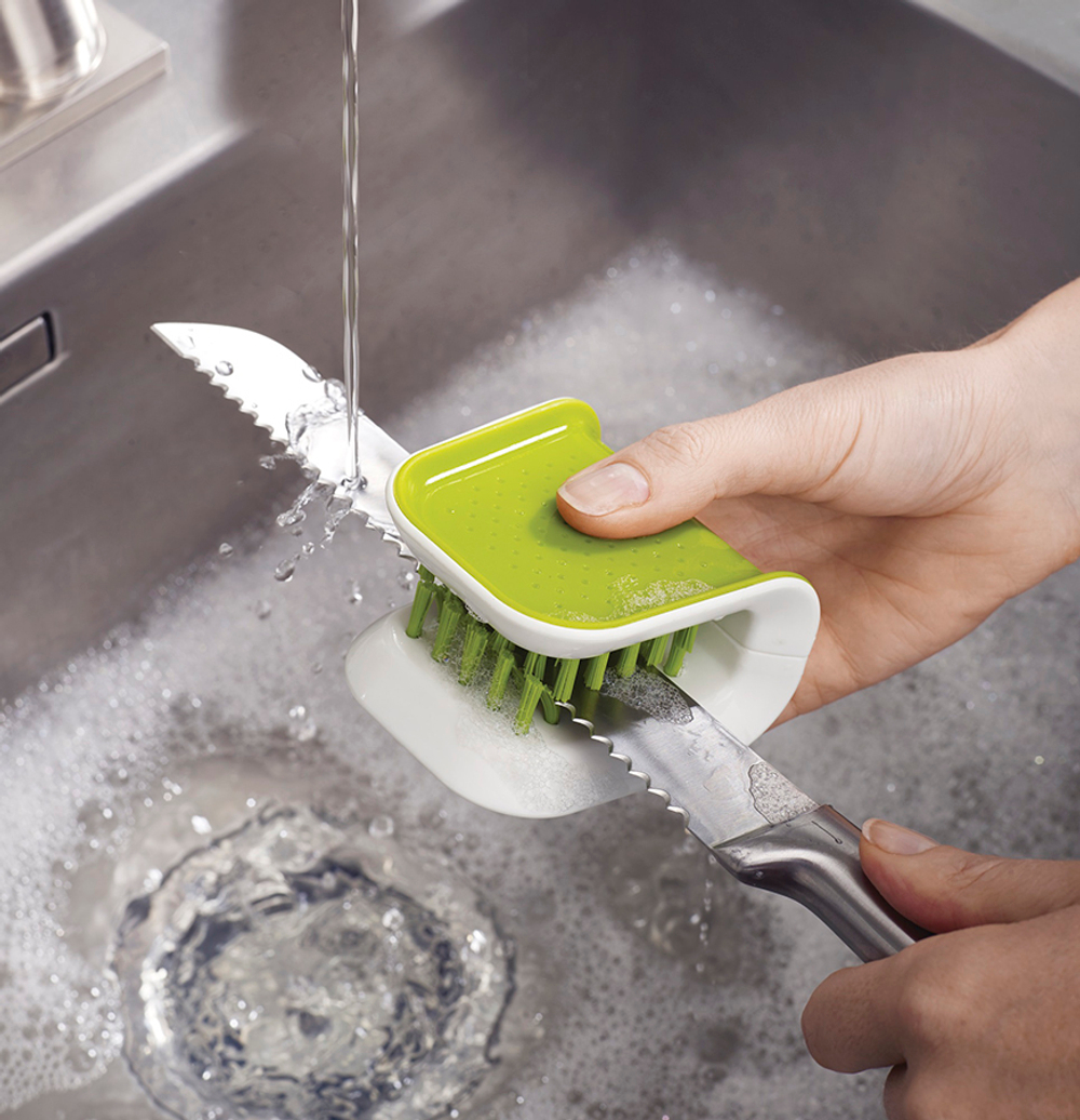 Щетка для столовых приборов и ножей bladebrush, зеленая