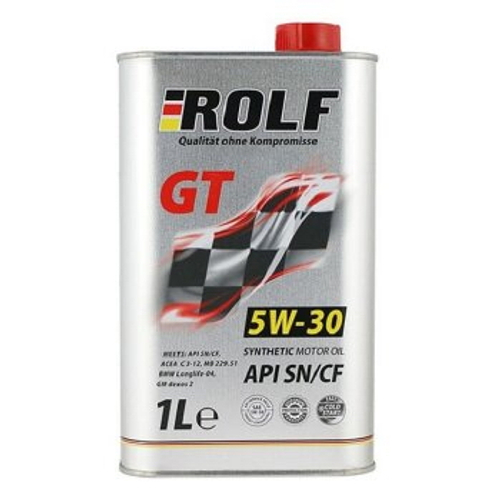 Масло моторное синтетическое Rolf GT 5W-30 1л (металл) 322233