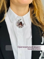 Брошь женская большая с камнем