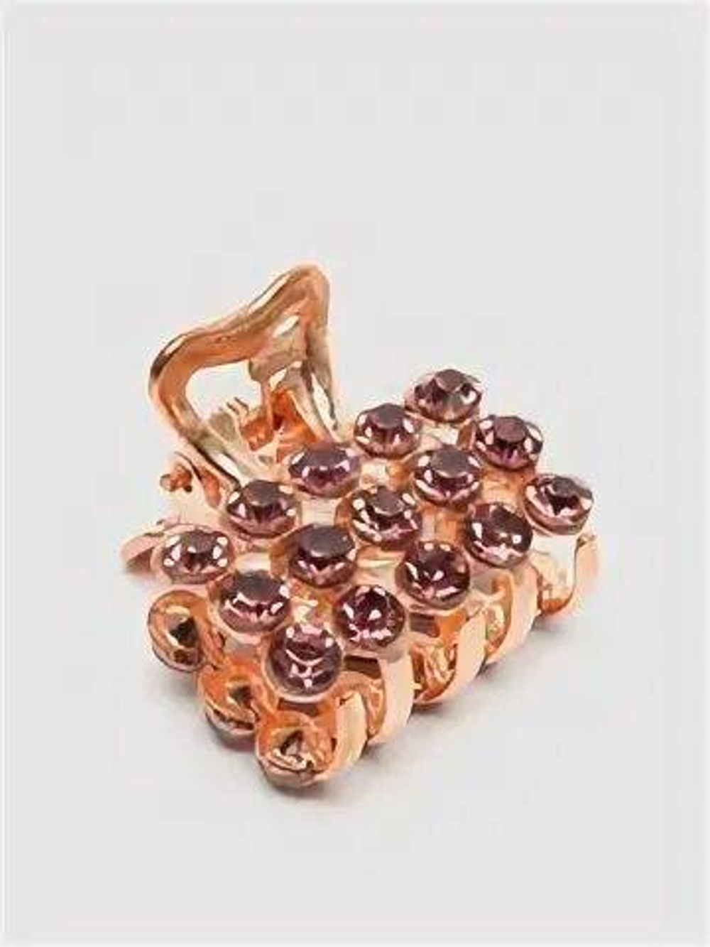 Крабик для волос металлический со стразами, 2 см