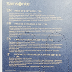Samsonite замок для сумок и чемоданов (с ключом), 2 шт. в упаковке Черные