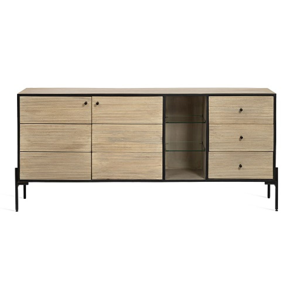 Комод -2 Вайтвуд/Whitewood 80*40*175см массив манго/металл
