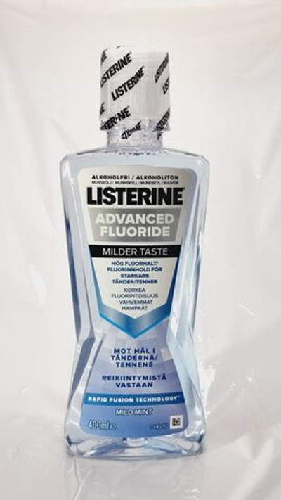 ОПОЛАСКИВАТЕЛЬ ДЛЯ ПОЛОСТИ РТА LISTERINE Advanced Fluoride Milder Taste 400 мл (из Финляндии)