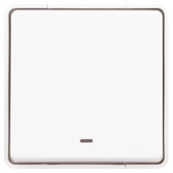 Переключатель ЭРА Эксперт 11-1507-01 с подсветкой IP55 10АХ-250В ОУ белый | Эра Эксперт