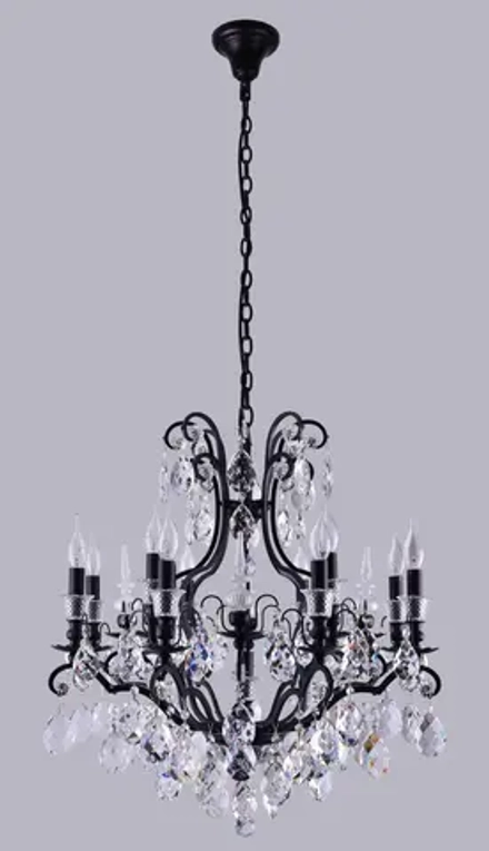Люстра Crystal Lux MAGNIFICO SP13 BLACK/TRANSPARENT 2310/313