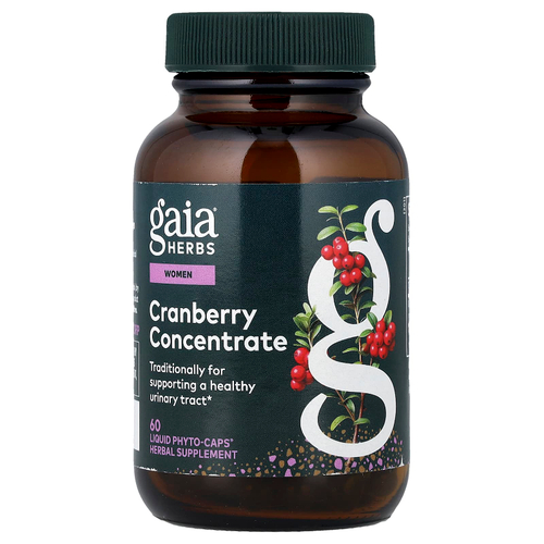 Gaia Herbs, Women, клюквенный концентрат, 60 Liquid Phyto-Caps® (420 мг в 1 капсуле)