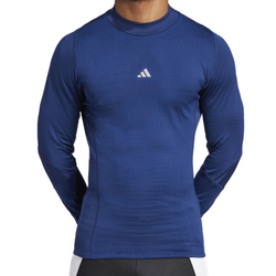 Мужская теннисная футболка с длинным рукавом Adidas Techfit Cold.rdy - tena blue