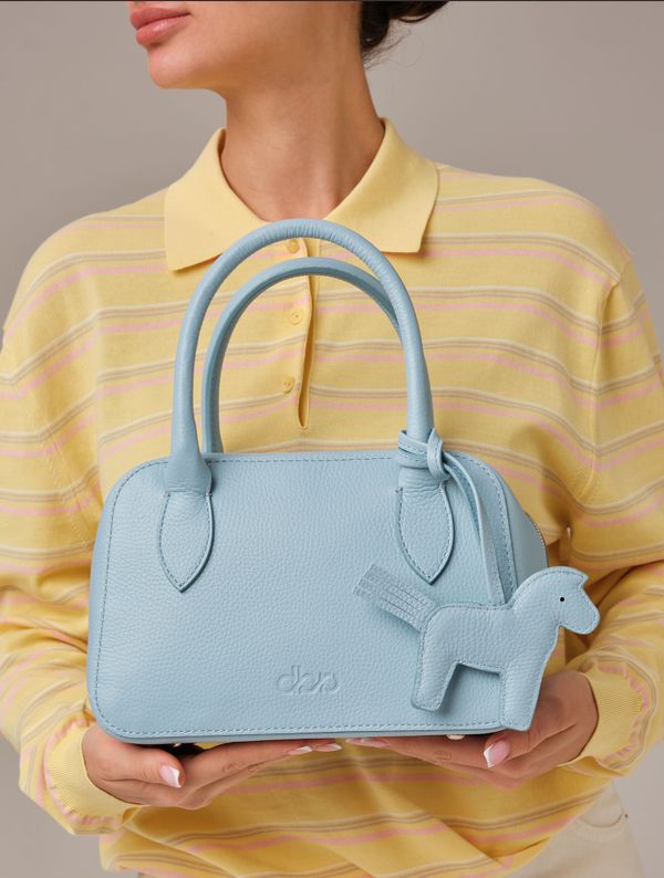 Кожаная сумка Polly summer DBR 31401 светло-голубой