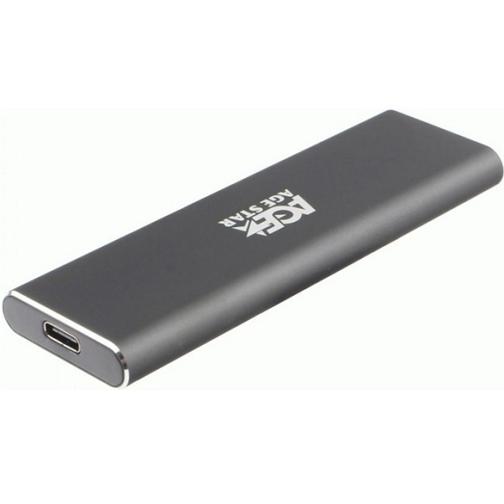 Внешний бокс M.2 SSD AgeStar, M.2 NVMe, 2280, USB 3.1, Type-C, серый (31UBNV1C)
