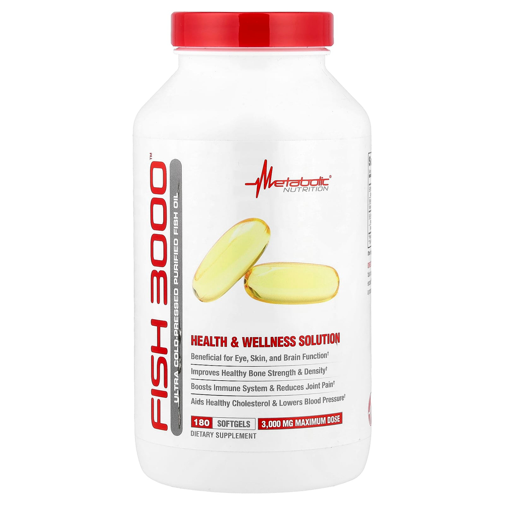 Metabolic Nutrition, Fish 3000, 180 капсул (1000 мг в 1 капсуле)