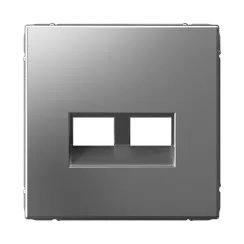 Накладка двойная для информационных функций типа Keystone Systeme Electric ArtGallery Сталь GAL000990