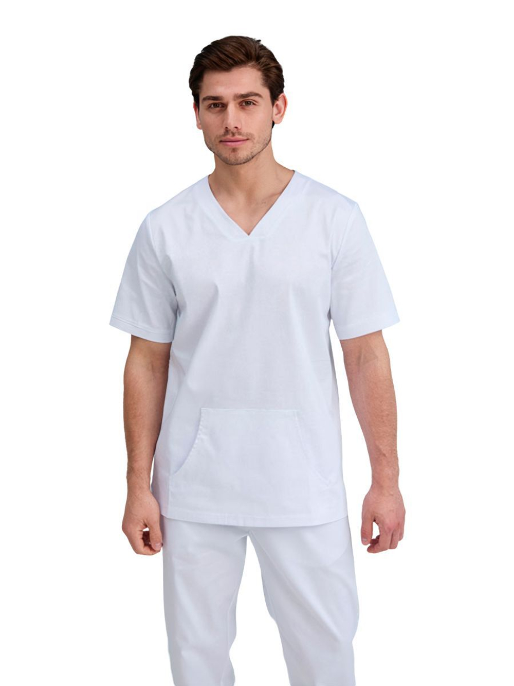 Туника медицинская мужская Dr. Nice с накладным карманом, белый, 50