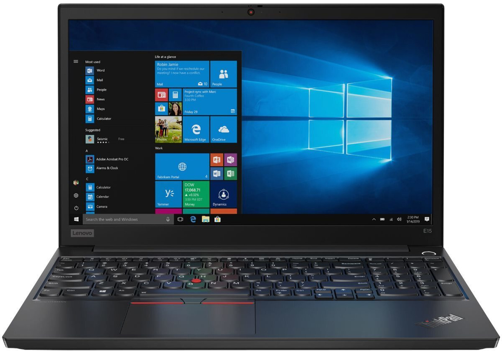 Ноутбук Lenovo ThinkPad E15-IML Intel Core i7 10510U, 1.8 GHz, 16384 Mb, 15.6; Full HD 1920x1080, 512 Gb SSD, DVD нет, AMD Radeon RX 640 2048 Mb, WiFi, Bluetooth, FPR, Windows 10 Professional, черный, 2.1 кг, 20RD0011RT