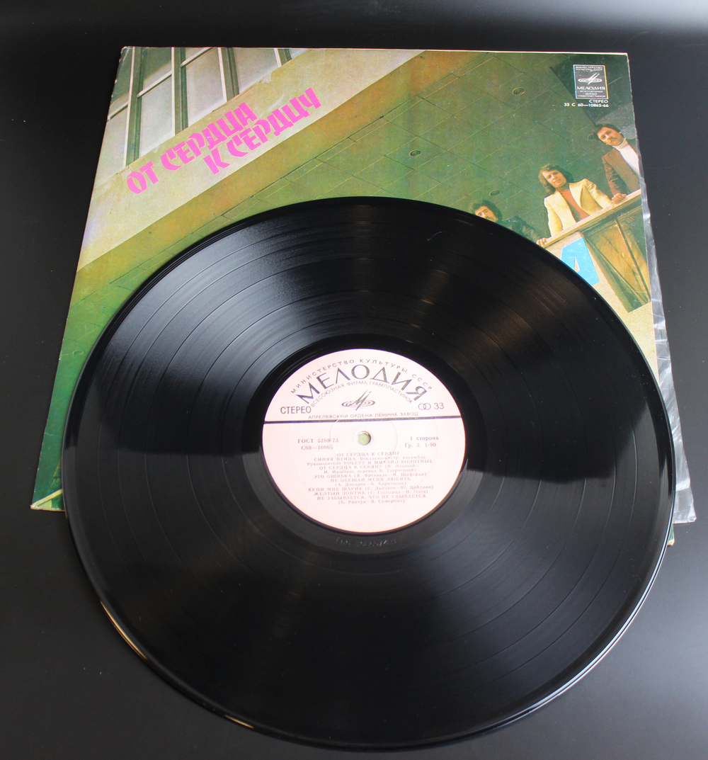 LP ВИА Синяя птица - От сердца к сердцу. Виниловая пластинка 12 дюймов СССР Мелодия 1980 год.