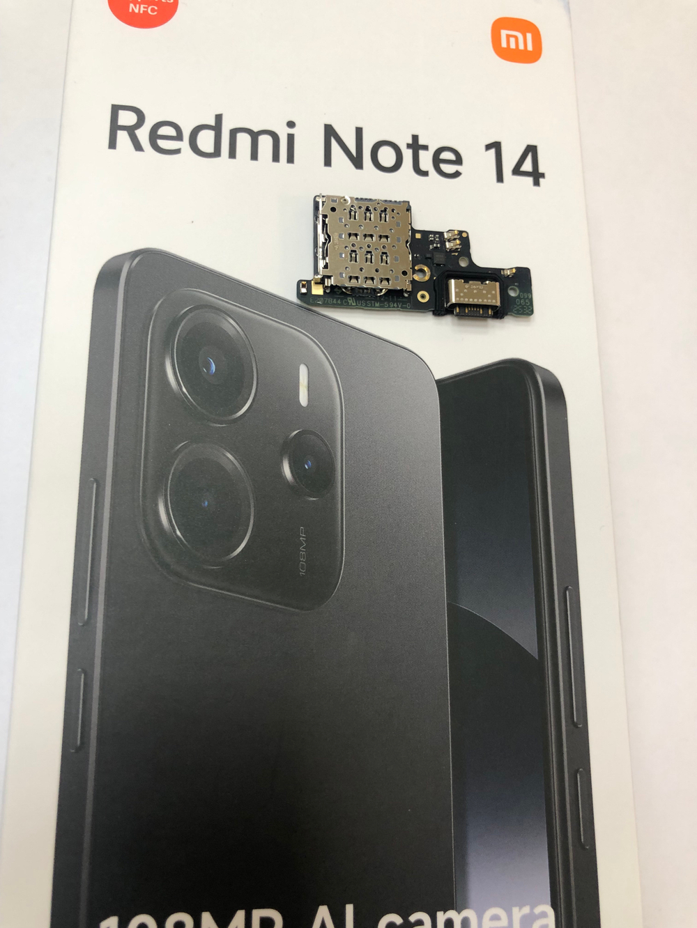 Нижняя платка с разьемом Tupe-C и микрофоном для Redmi Not 14 4g,Оригинал
