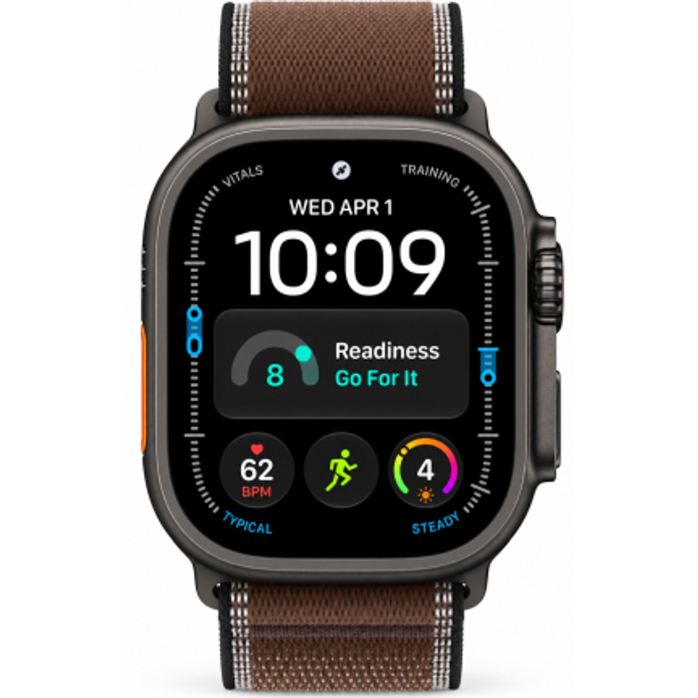 Apple Watch Ultra 4 (2026) 49mm Black Titanium Case / Black - Charcoal Dark Umber
