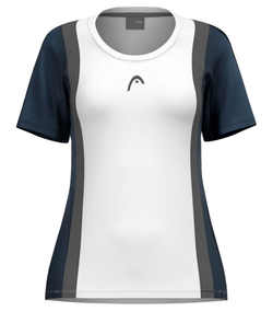 Женская теннисная футболка Head Club 25 Tech - navy/white