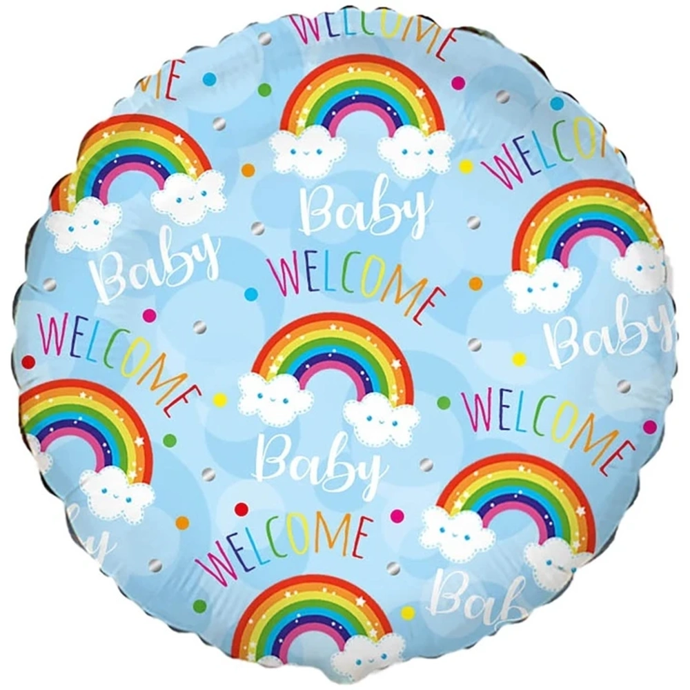 Шарик WELCOME BABY Радуги на голубом