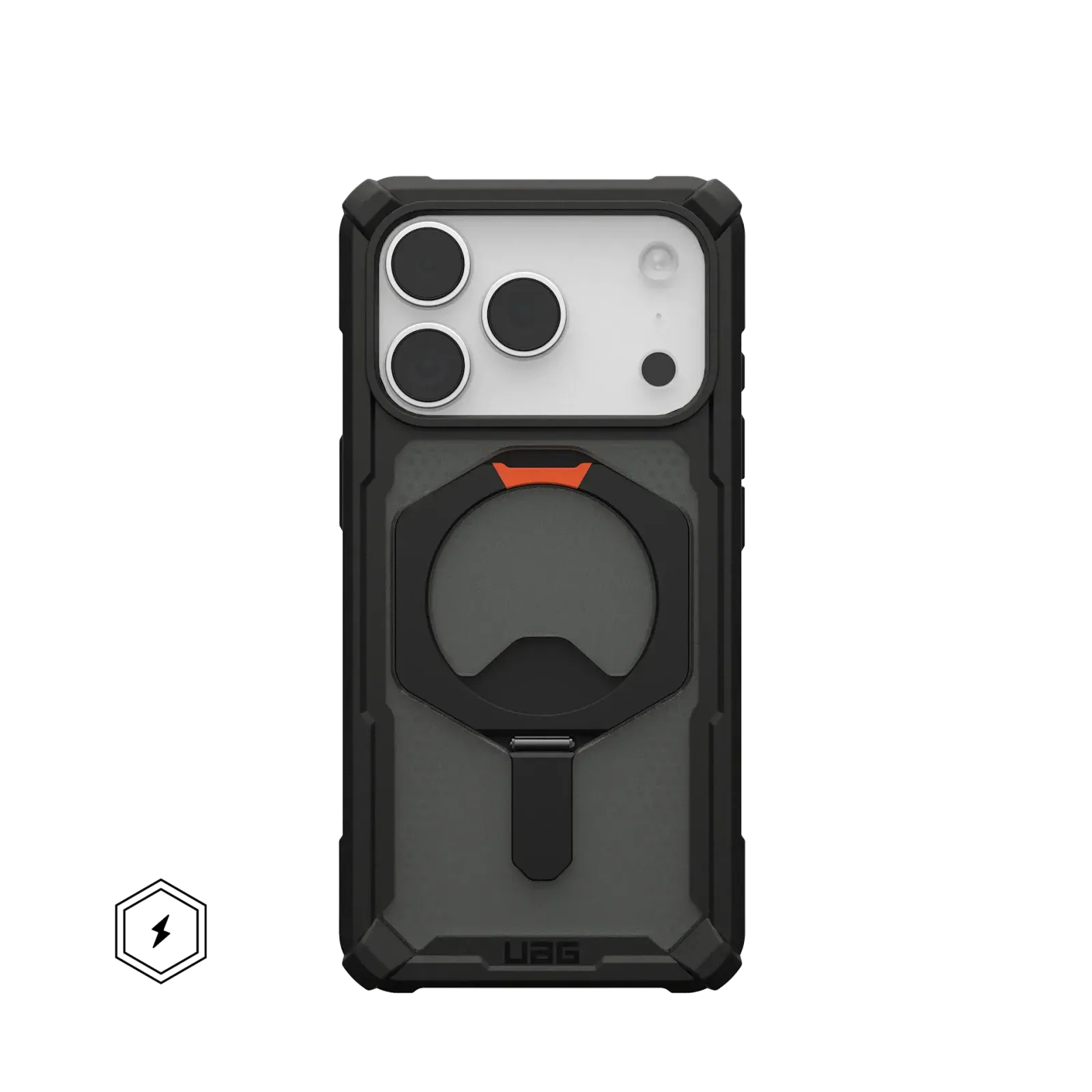 UAG Plasma XTE with MagSafe Series Case for Apple iPhone 17 Pro Black/Orange (Чёрный)