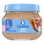Gerber, 2nd Foods®, говядина с подливой для малышей, умеющих сидеть, 71 г (2,5 унции)
