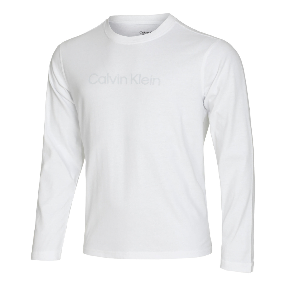 Мужское теннисное поло Calvin Klein Long Sleeve Men - White