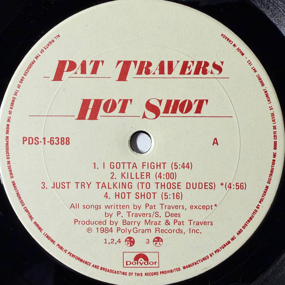 Pat Travers ‎– Hot Shot (Канада 1984г.)