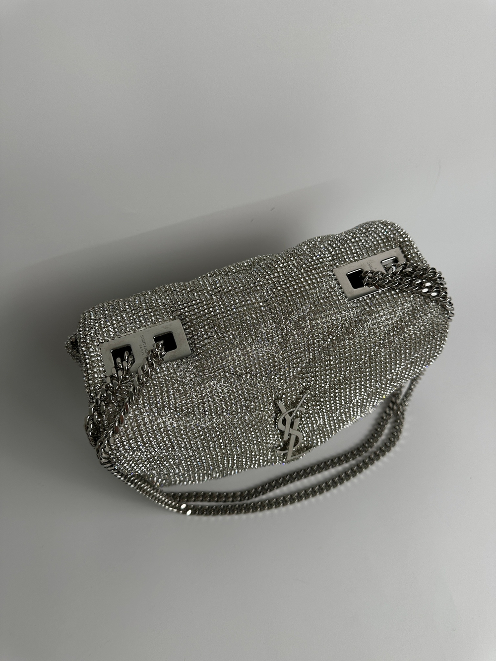 Сумка Saint Laurent Loulou Small crystal shoulder bag
