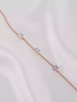 Браслет Миражи с сиреневыми кристаллами Swarovski