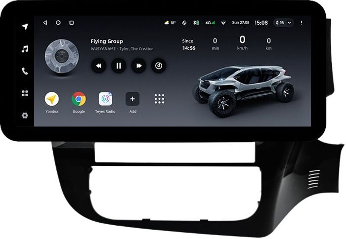 Магнитола для Mitsubishi Outlander 3 2012-2021 (правый руль) - Teyes LUX ONE ROUND монитор 12.3" 2K QLED на Android 10, Быстрая, CarPlay, 4G SIM-слот