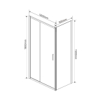 Душевой уголок Гарда (Garda) VSR-1G9016CL, 1600*900, хром, стекло прозрачное,