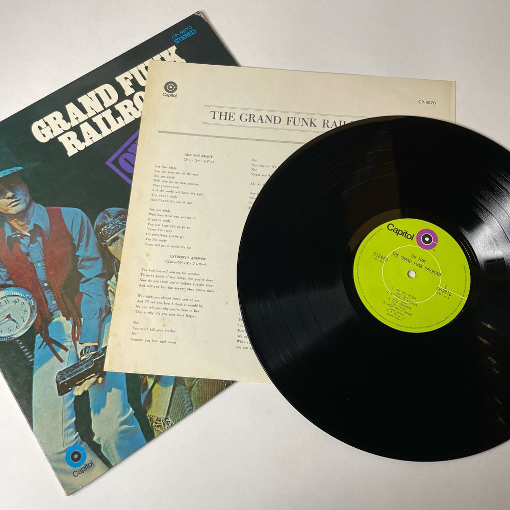 Винтажная виниловая пластинка LP Grand Funk Railroad On Time (Japan 1970) (No Obi) Into The Sun