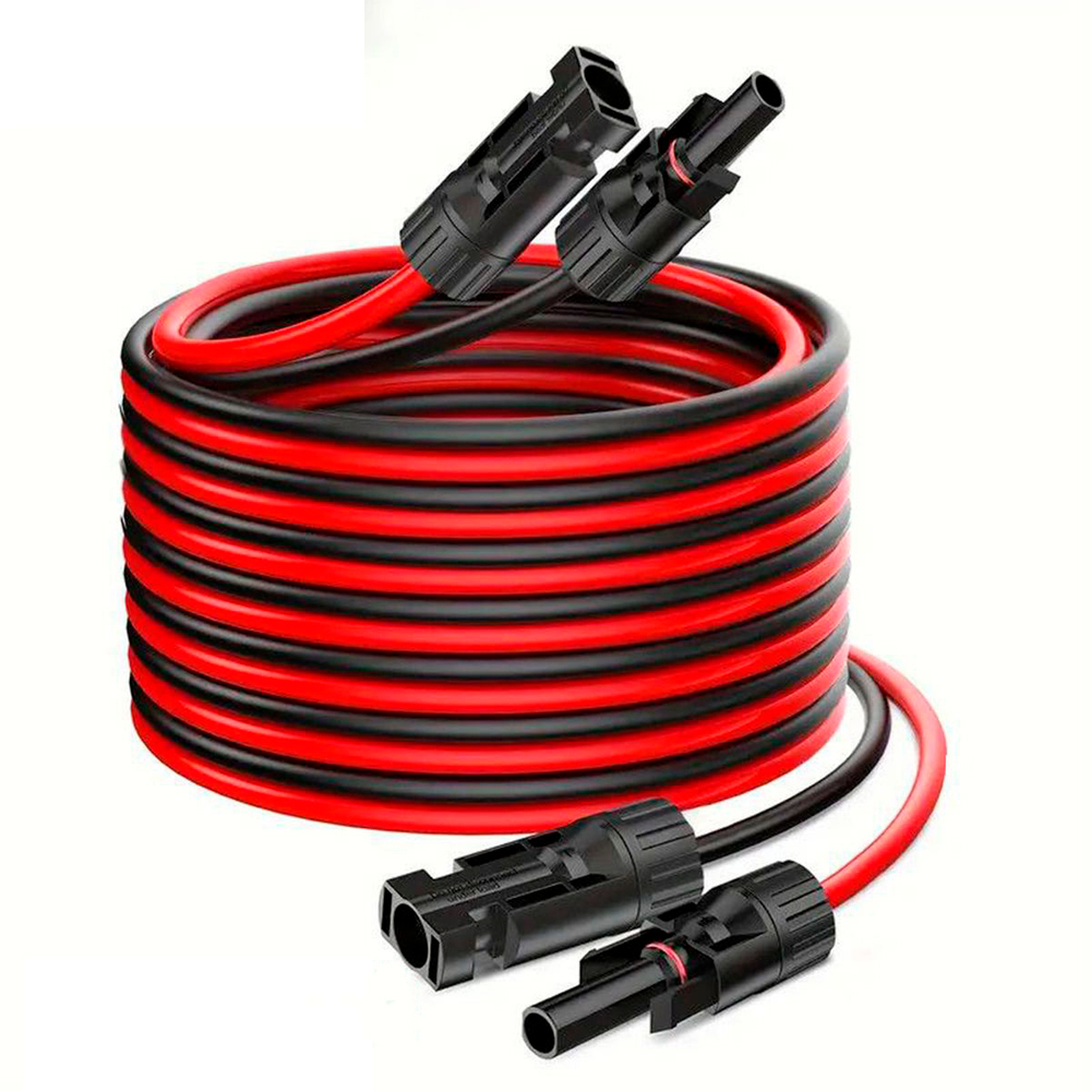 Кабель для солнечных батарей 6мм (10 метров) mc4 awg12