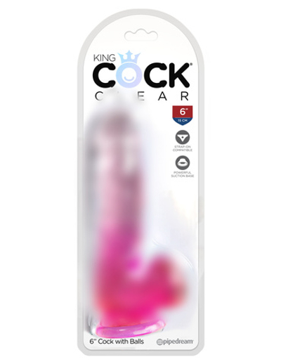 Фаллоимитатор King Cock Clear Pink Pipedream 575211PD