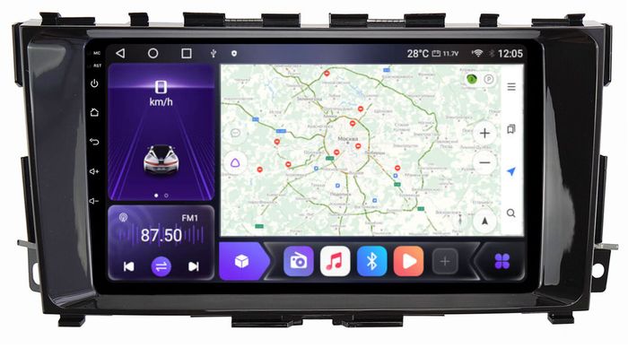 Магнитола для Nissan Teana 2014-2016 (L33) (поддержка кругового обзора) - Kuberg OL-9665 IPS, Android 10, 4G SIM-слот