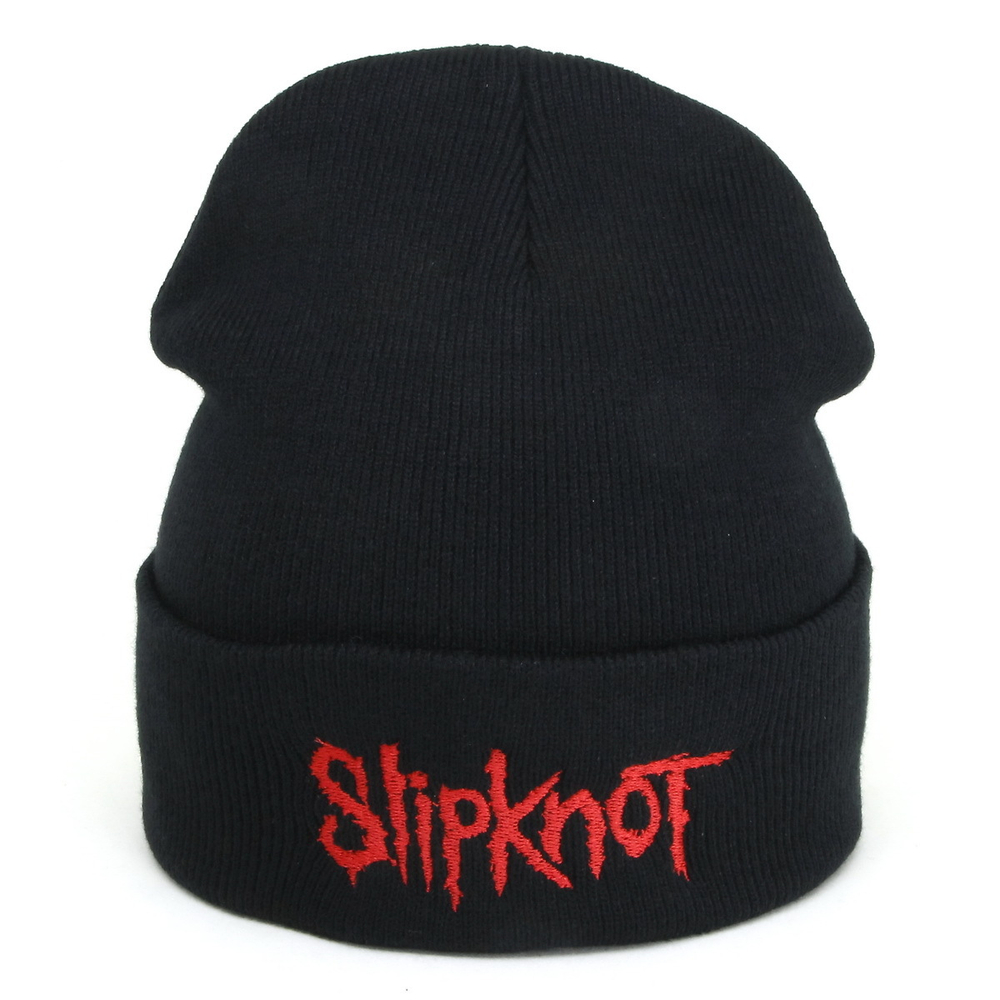 Шапка зимняя с вышивкой группы Slipknot