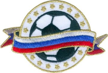 Нашивка Российский футбольный мяч (золото)