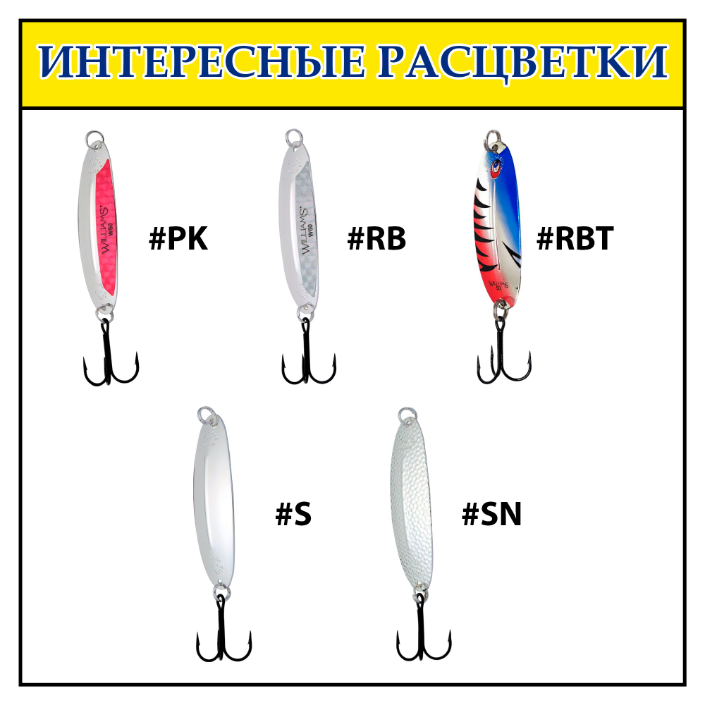 Блесна Williams Wabler 7 г колеблющаяся 57 мм #COP